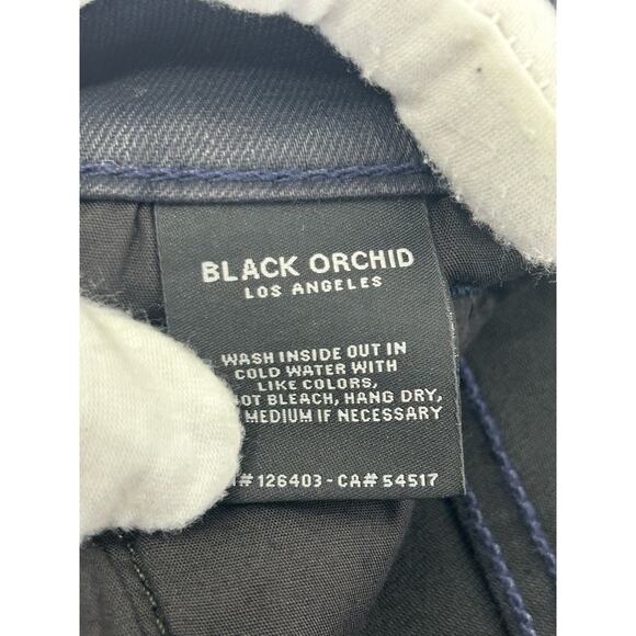 Black Orchid NWT Jeans Women SZ 25 Black Mid Rise Liquify soft Denim Skinny - Picture 9 of 10